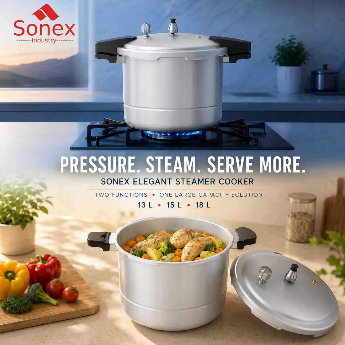 Sonex Elegant Steamer Cooker