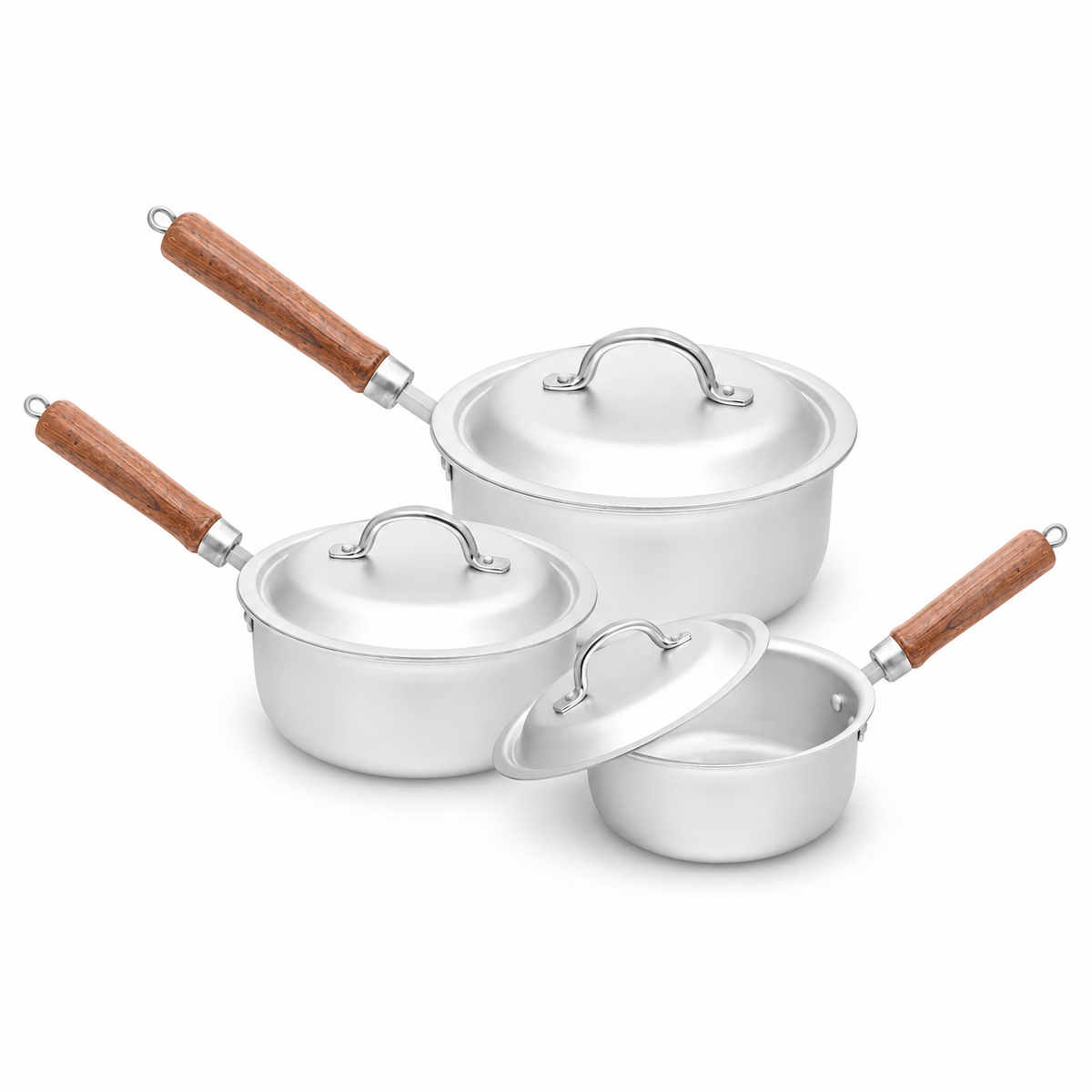 Sonex Chrome-Wire Saucepan Set – 3 Pieces