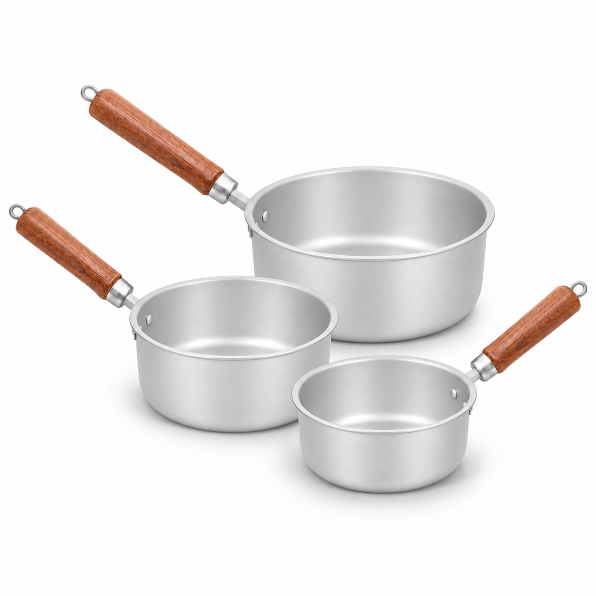 Sonex Anodized Saucepan Set – 3 Pieces