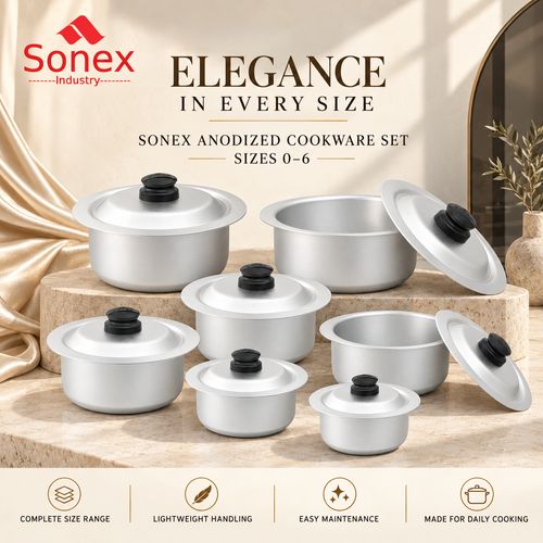 Sonex Anodized Cookware Set 0–6