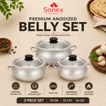 Sonex Anodized Belly Set GL – 18/22/26 cm