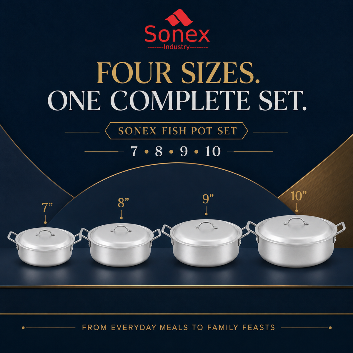 Sonex Anodized Fish Pot Set 7–10