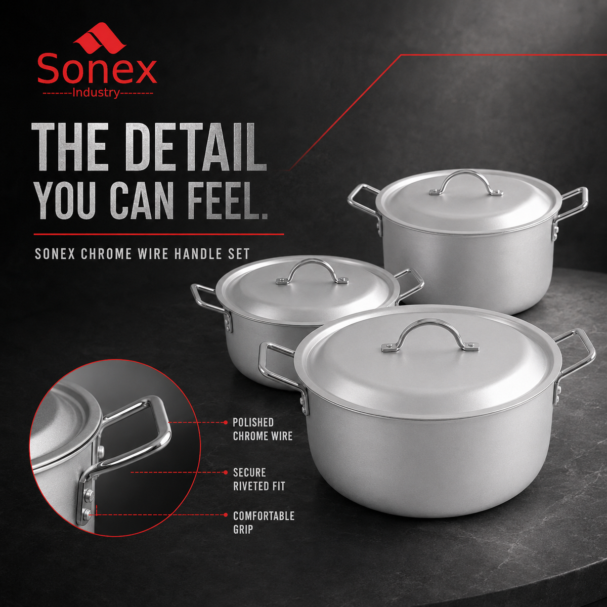 Sonex Chrome-Wire Handle Set 6–8