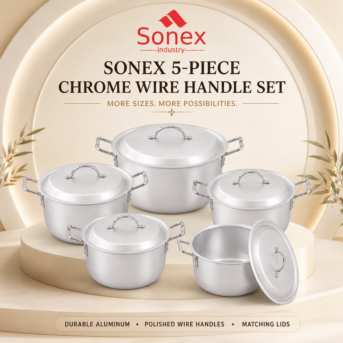 Sonex Chrome-Wire Handle Set 1–5