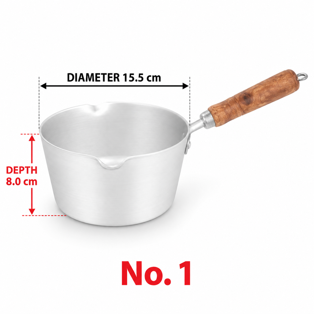 Sonex Anodized Taper Milk Pan Set – 3 Pieces