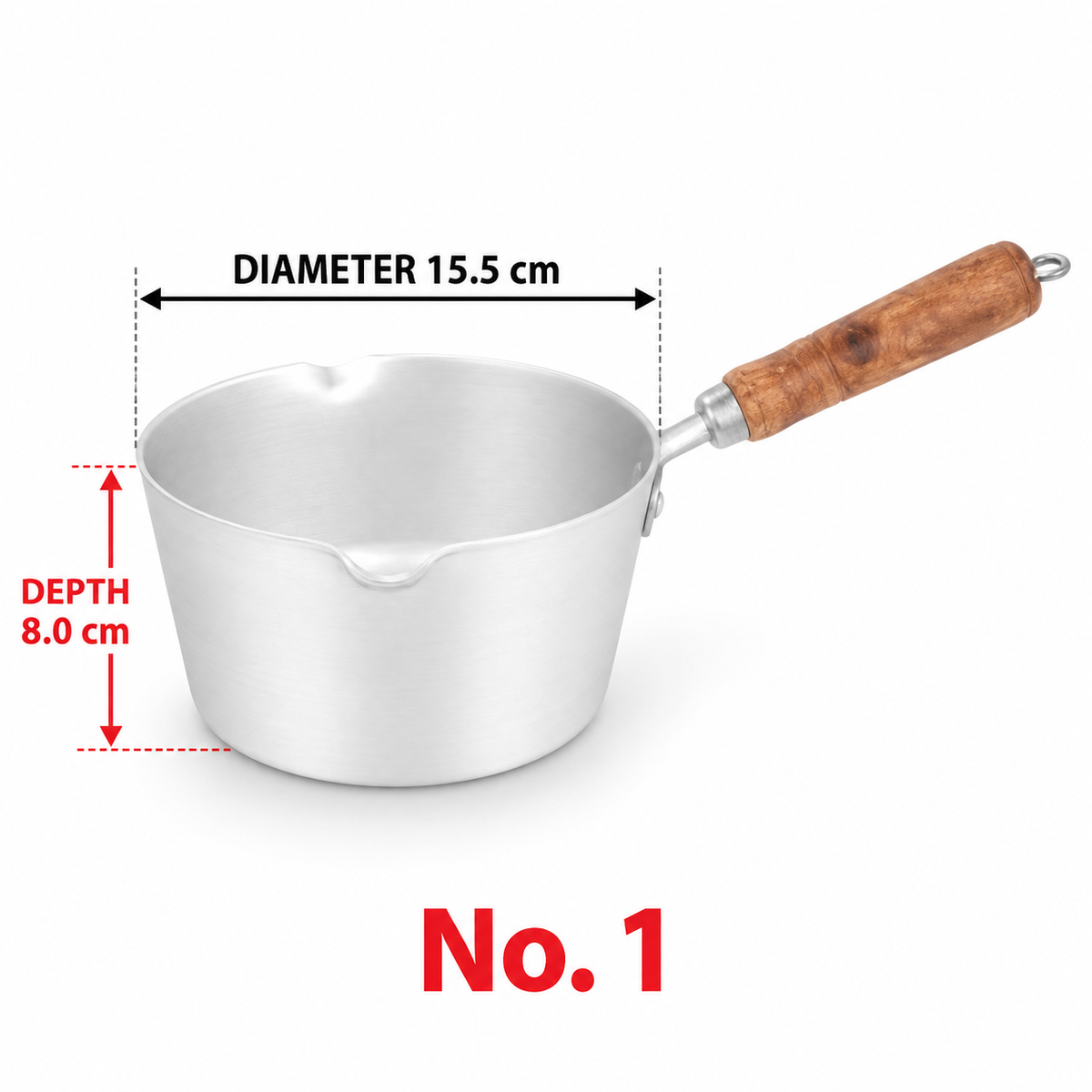 Sonex Anodized Taper Milk Pan Set – 3 Pieces