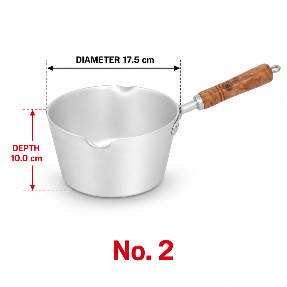 Sonex Anodized Taper Milk Pan Set – 3 Pieces
