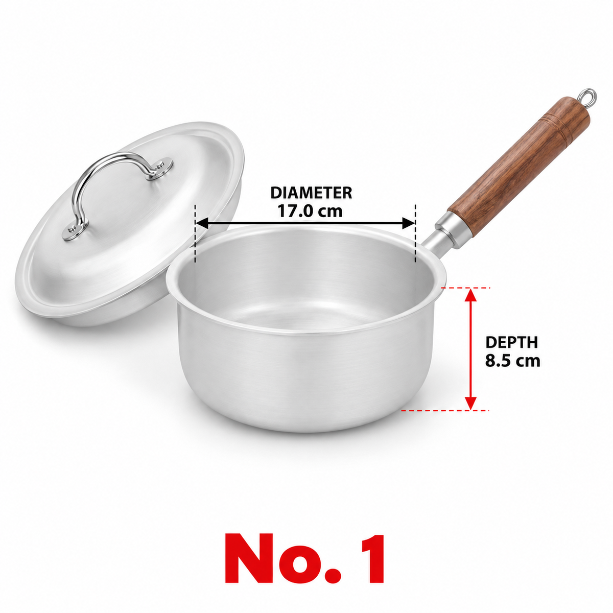 Sonex Chrome-Wire Saucepan Set – 3 Pieces