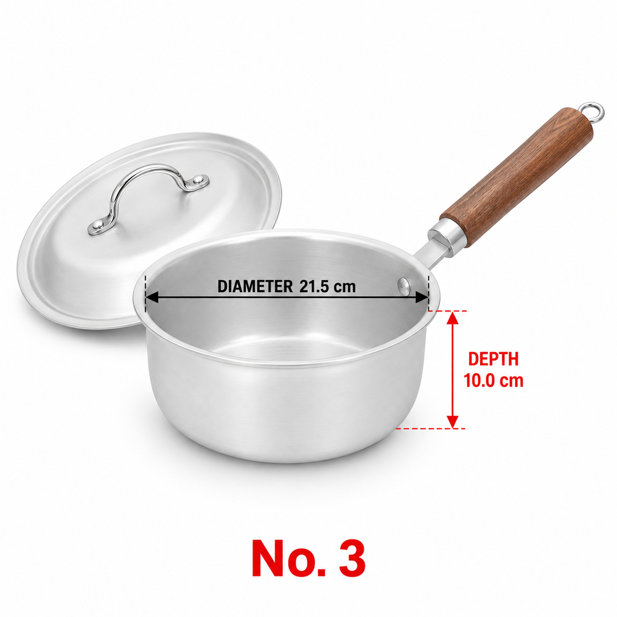 Sonex Chrome-Wire Saucepan Set – 3 Pieces