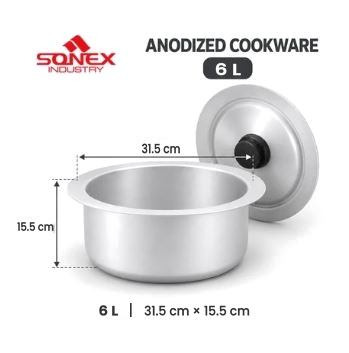 Sonex Anodized Cookware Set 0–6
