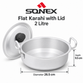 Sonex Anodized Flat Karahi Set 2–6
