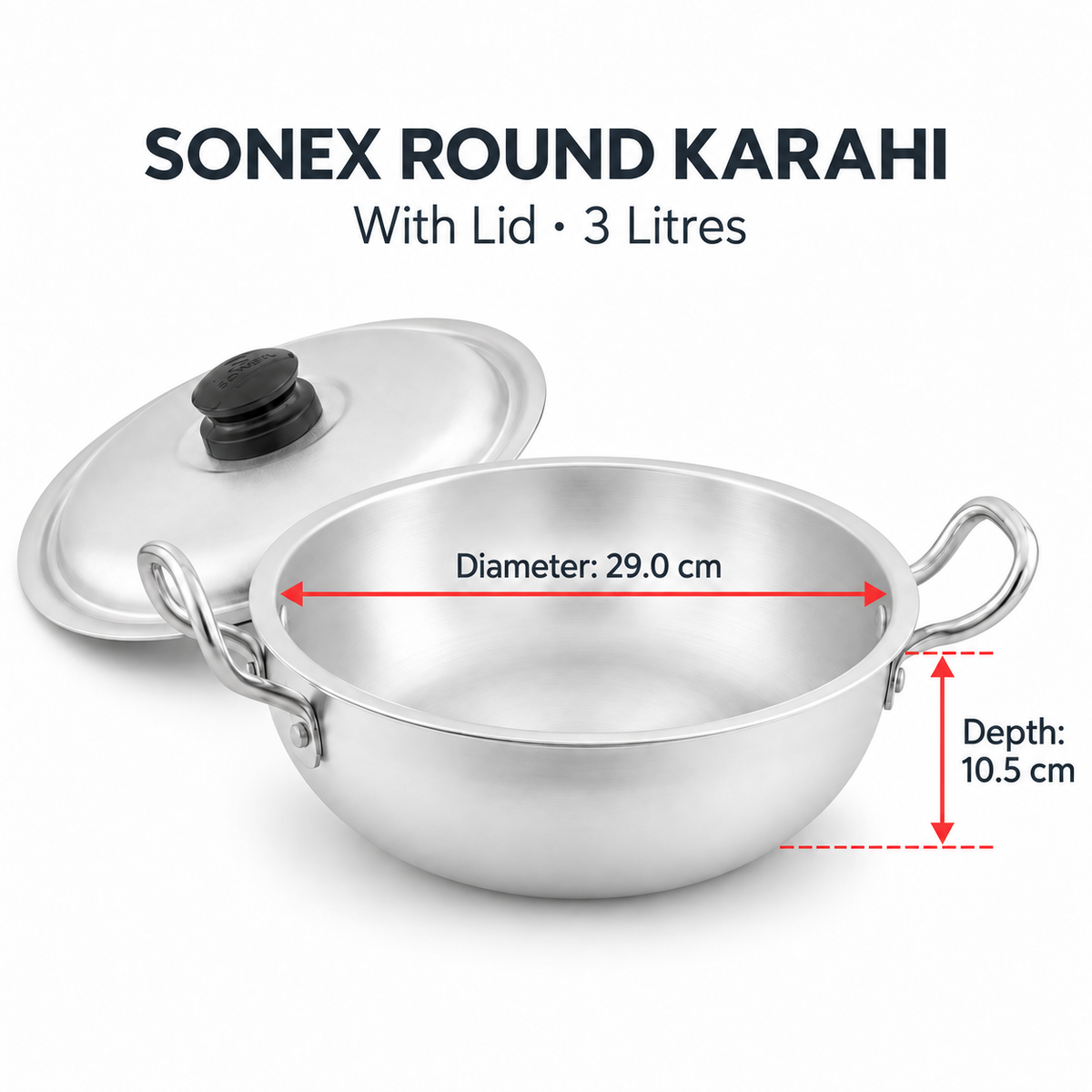 Sonex Anodized Round Karahi Set 1–8