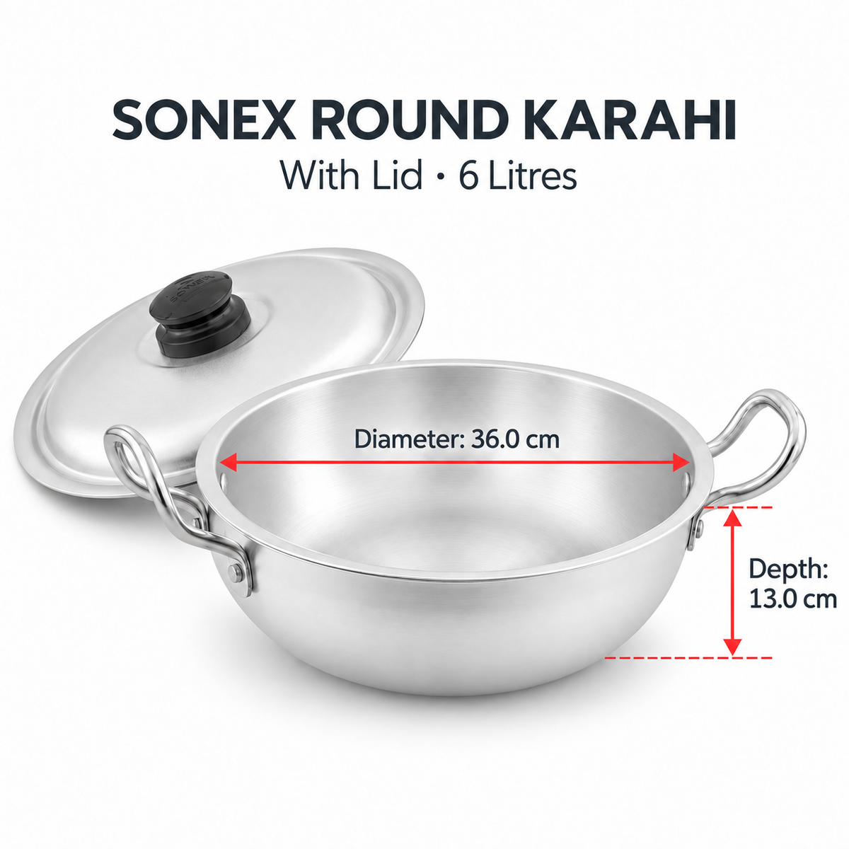 Sonex Anodized Round Karahi Set 1–8